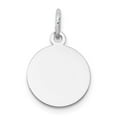thumbnail image 1 of 14K White Gold Plain .018 Gauge Round Engravable 12mm Disc Charm XWM593/18, 1 of 3