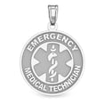 thumbnail image 1 of 14K White Gold Round "Emergency Medical Technician" Pendant - 1/2 Inch X 1/2 Inch, 1 of 1