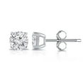 thumbnail image 1 of 14K White Gold Round Lab Grown Diamond Stud Earrings (0.25cttw, G-H, SI2-I1) 4-Prong Basket, Push-backs by Diamond Wish, 1 of 3