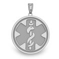 thumbnail image 1 of 14K White Gold Round Medical Pendant - 3/4 Inch x 3/4 Inch, 1 of 2