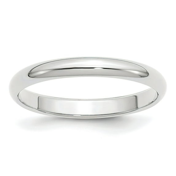 14K White Gold Round Wedding Band Sz 5.5