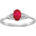 thumbnail image 1 of 14K White Gold Ruby And Diamond Ring (Size 7) Made In India xbs234, 1 of 5
