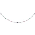 thumbnail image 1 of 14K White Gold Ruby/Sapph/Emerald/Wht. Topaz 18In. Station Necklace (Width 4.3) (Length 18) - Jbsp, 1 of 5