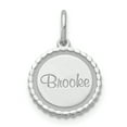 thumbnail image 1 of 14K White Gold Scalloped Disc with Name Charm XNA107W, 1 of 4
