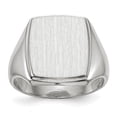 thumbnail image 1 of 14K White Gold Signet Ring Size 10, 1 of 6