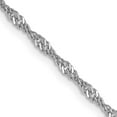 thumbnail image 1 of 14K White Gold Singapore Chain Styles Necklace 1.6 mm Sparkle 16 inch, 1 of 4