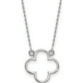 thumbnail image 1 of 14K White Gold Small Necklace Quatrefoil Design (18 X 15) Made In United States xp5054w, 1 of 5