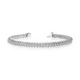 thumbnail image 1 of 14K White Gold Soft S Illusion Diamond Bracelet, 1 of 3