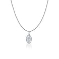 thumbnail image 1 of 14K White Gold St. Christopher Protect Us Charm Pendant with 0.9mm Wheat Chain Necklace - 20", 1 of 6