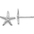 thumbnail image 1 of 14K White Gold Starfish Post Earrings (11 X 11) Made In United States tm766w, 1 of 5