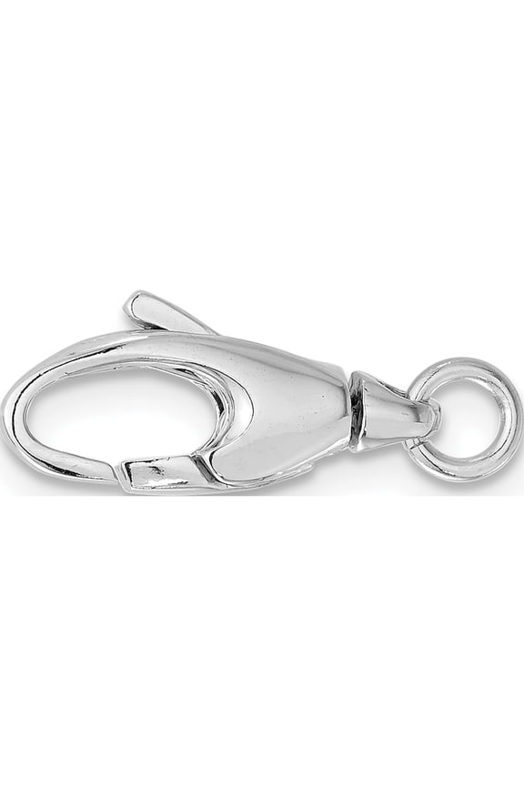 14K White Gold Swivel Lobster W/ Jump Ring Clasp - Jbsp