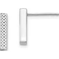 thumbnail image 1 of 14K White Gold Textured Bar Post Earrings (14.5 X 2.55) Made In Turkey tf1534, 1 of 5