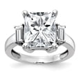thumbnail image 1 of 14K White Gold Three Stone Engagement Ring Moissanite Size 7.5 (5.72 cttw.), 1 of 8