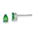 thumbnail image 1 of 14K White Gold Tsavorite Earrings, 1 of 1