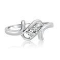 thumbnail image 1 of 14K White Gold Twist Two-Stone Diamond Ring, 1 of 1