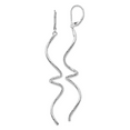 thumbnail image 1 of 14K White Gold Twisted Leverback Earrings 14k White Gold Earrings, 1 of 2