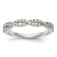 thumbnail image 1 of 14K White Gold Wedding Diamond Round Ring Band, 1 of 7