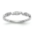 thumbnail image 1 of 14K White Gold Wedding Diamond Round Ring Band, 1 of 4