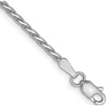 thumbnail image 1 of 14K White Gold Wg 1.9mm D/C Parisian Wheat Chain (8 X 1.9) Made In United States pen271-8, 1 of 4