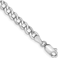 thumbnail image 1 of 14K White Gold Wg 4.3mm Semi-Solid Curb Chain (8 X 4.3) Made In South Africa bc104-8, 1 of 4