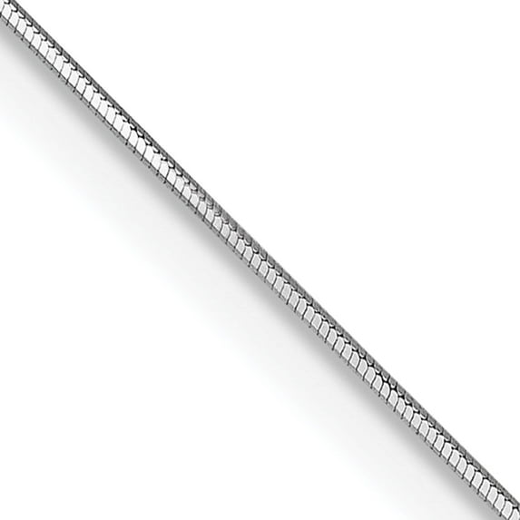 14K White Gold Wg .7mm Octagonal Snake Chain (24 X 0.7) Made In Peru wos060-24