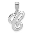 thumbnail image 1 of 14K White Gold White Gold Script Letter C Initial Pendant, 1 of 1
