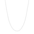 thumbnail image 1 of 14K White Gold Women's 20" 0.55mm Diamond Cut Box Chain Necklace with 040 Gauge and Spring Ring Quality Tag, 1 of 4