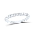 thumbnail image 1 of 14K White Gold Womens Round Dia. Wedding Single Row Band 0.17 ctw, Women's Size: 5-10, 1 of 1