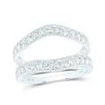thumbnail image 1 of 14K White Gold Womens Round Diamond Milgrain Wrap Ring Guard Enhancer 1 Cttw, Womens Size: 5-10, 1 of 4