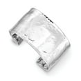 thumbnail image 1 of 14K White Gold bracelet Cuff Hammered 37 mm WG 37mm Polished Bangle, 1 of 3