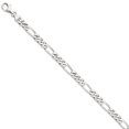 thumbnail image 1 of 14K White Gold bracelet Fancy Figaro chain 8 in 7 mm, 1 of 2
