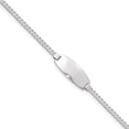 thumbnail image 1 of 14K White Gold bracelet ID Curb 7 in 11.5 mm 2.5 Oval, 1 of 3