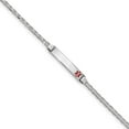 thumbnail image 1 of 14K White Gold bracelet Medical Anchor Alert Red 8 in 5.5 mm 2.5, 1 of 3