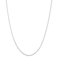 thumbnail image 1 of 14K White Gold chain Cable Pendant Round Diamond-cut 16 in 0.8 mm, 1 of 5