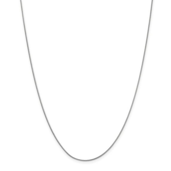 14K White Gold chain Snake 18 in 0.9 mm .9