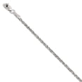 thumbnail image 1 of 14K White Gold chain style Rope Diamond-cut 8 in 1.75 mm, 1 of 4