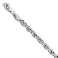thumbnail image 1 of 14K White Gold chain style Rope Diamond-cut 8 in 4 mm, 1 of 4