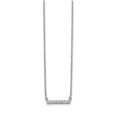 thumbnail image 1 of 14K White Gold charm pendant Cable Diamond Bar Round 18 in 2 mm 1, 1 of 2