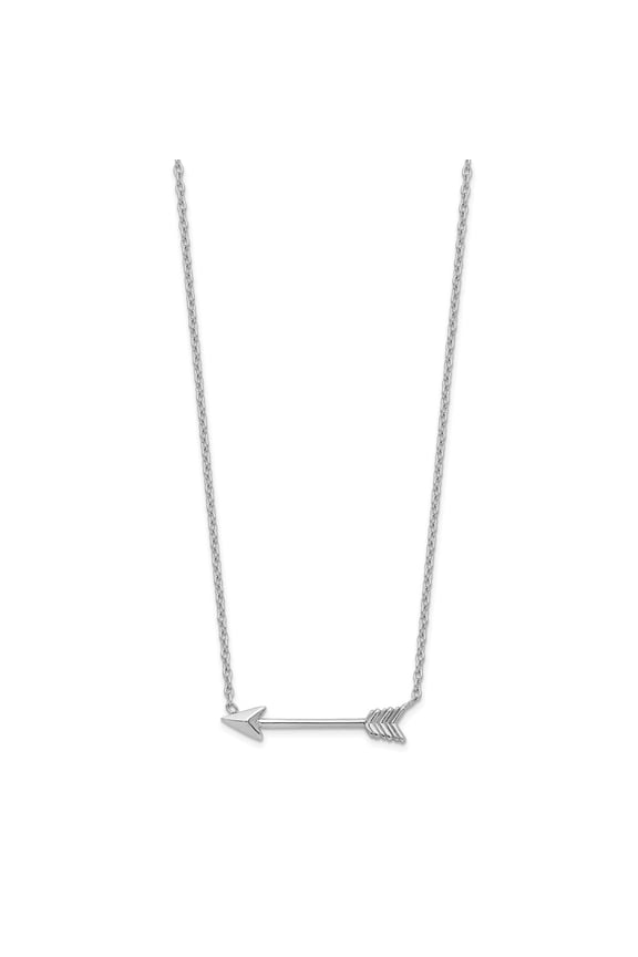 14K White Gold necklace Curb Themed 17 in 20 mm 0.75