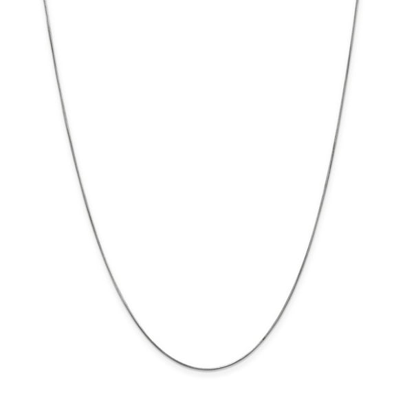 14K White Gold necklace Snake chain Round 18 in 0.6 mm