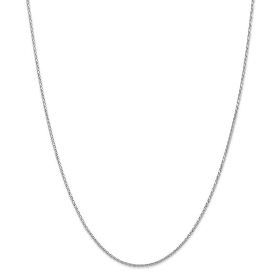 14K White Gold necklace Spiga (Wheat) chain Pendant 16 in 1.5 mm