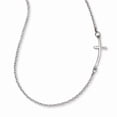 thumbnail image 1 of 14K White Gold necklace with pendant 19 in Small Sideways Curved Cross, 1 of 2