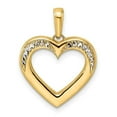 thumbnail image 1 of 14K & White Rhodium Diamond-cut Fancy Heart Pendant, 1 of 1