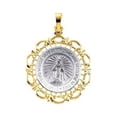 thumbnail image 1 of 14K White and Yellow Gold Miraculous Medal - 1 Inch X 1 Inch- 14k Yellow Gold, 1 of 2