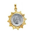 thumbnail image 1 of 14K White and Yellow Gold Miraculous Medal - Approx: 1 in X 1 in (26mm X 23mm), 1 of 1