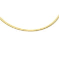 thumbnail image 1 of 14K White and Yellow Solid Gold Reversible Omega 4mm Chain 20" long Necklace with Box Catch Clasp, 1 of 1