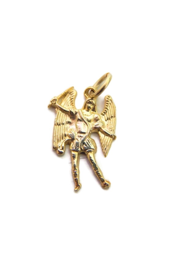 14K YELLOW GOLD ARCHANGEL MICHAEL (ARCANGEL MIGUEL) CHARM