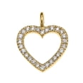 thumbnail image 1 of 14K YELLOW GOLD OPEN HEART DIAMOND DAINTY PENDANT NECKLACE - Pendant only, 1 of 1