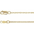 thumbnail image 1 of 14K Yellow 1.25 mm Rope 16" Chain|for Both Male & Female Teens & Adults|Temple Custom Jewelers, 1 of 4