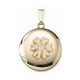 thumbnail image 1 of 14K Yellow Cremation and Hair Locket W/ Diamond Center 3/4 Inch X 3/4 Inch Solid 14K Yellow Gold, 1 of 1